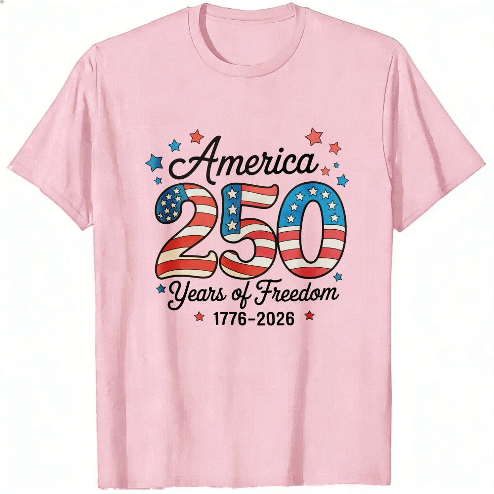 Patriotic American Flag Design Classic T-Shirt America 250 Years Of Freedom 1776 2026