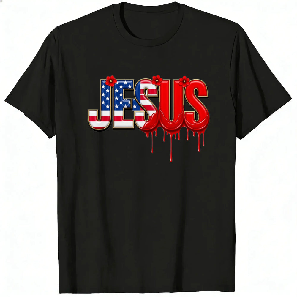 Patriotic Jesus American Flag Classic T-Shirt