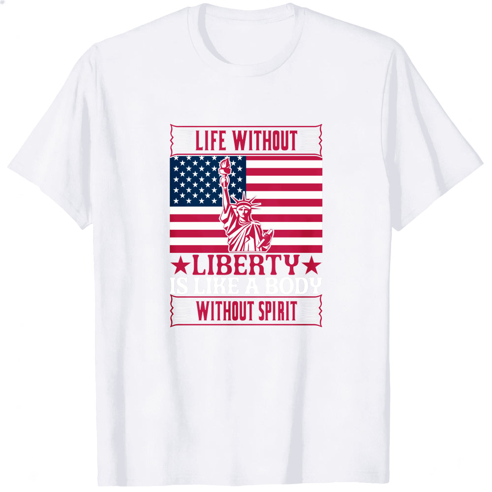 Patriotic American Flag Statue Of Liberty Classic T-Shirt