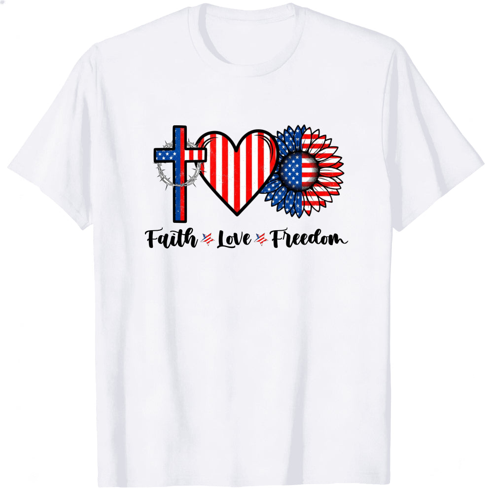 Patriotic Faith Love Freedom Classic T-Shirt