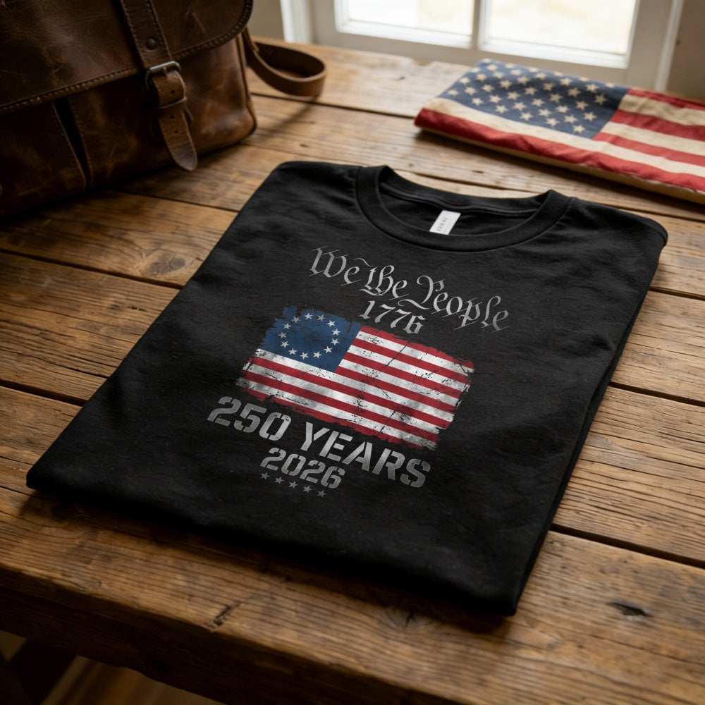 American Flag Patriotic Design Classic T-Shirt We The People 1776 250 Years 2026