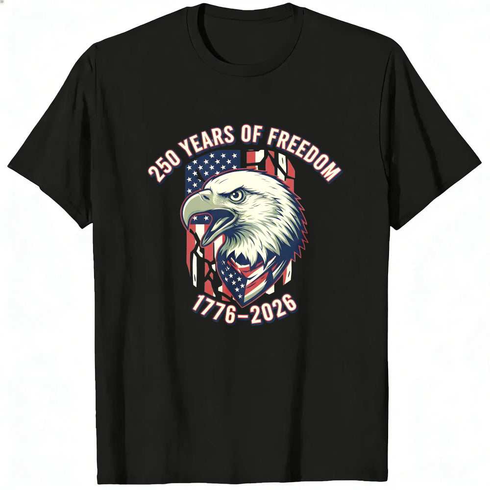 American Eagle Patriotic Design Classic T-Shirt 250 Years Of Freedom 1776 2026