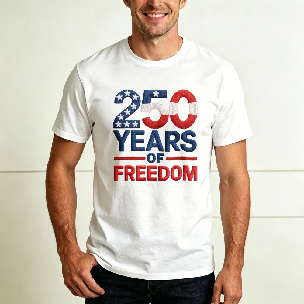 Patriotic American Flag Design Classic T-Shirt 250 Years Of Freedom