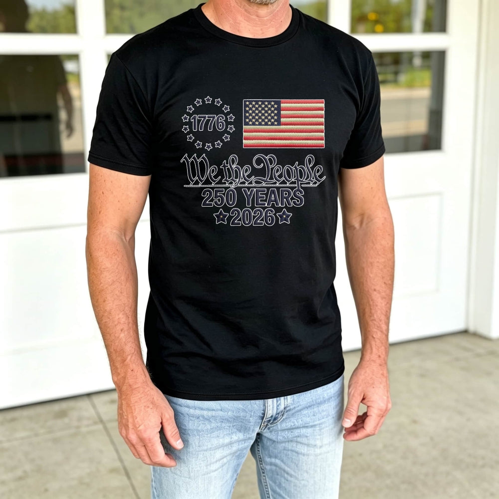 Patriotic American Flag Design Classic T-Shirt We The People 1776 250 Years 2026