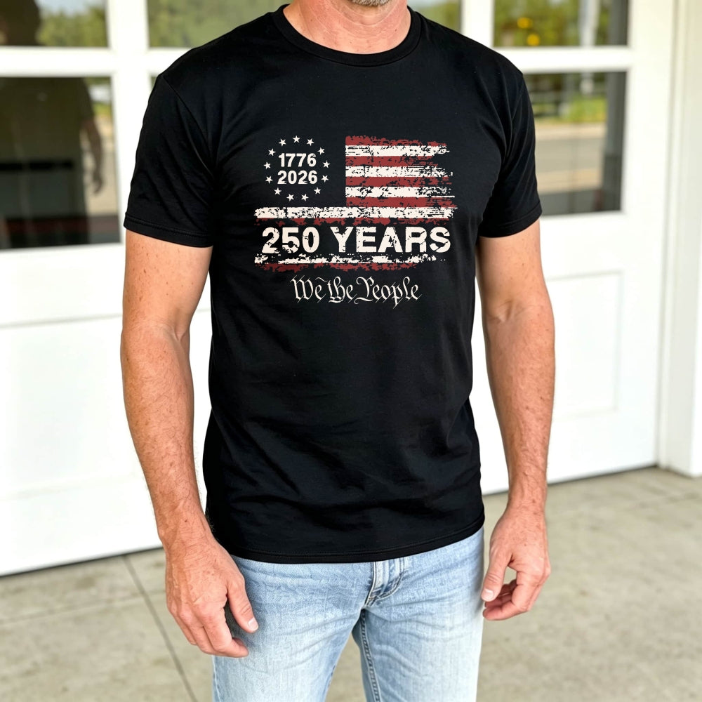 Patriotic American Flag Design Classic T-Shirt 250 Years We The People 1776 2026