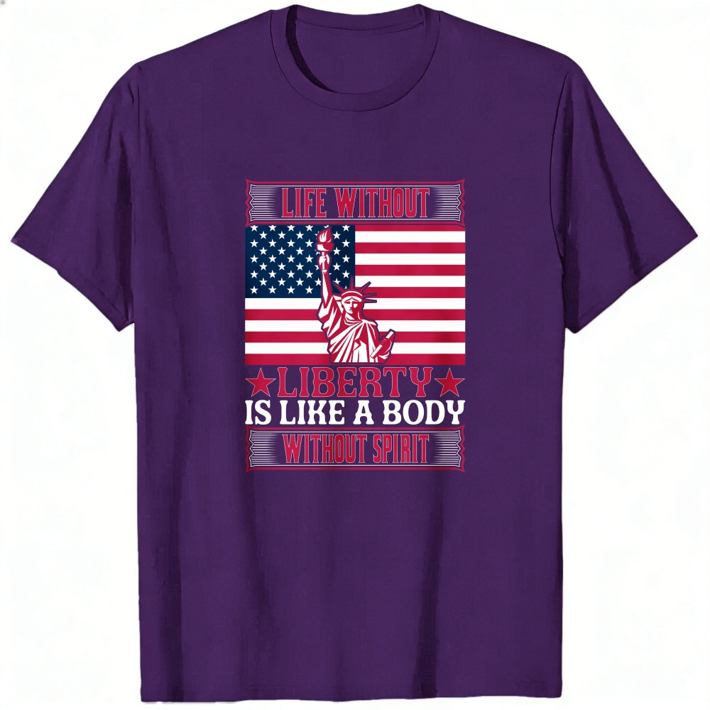 Patriotic American Flag Statue Of Liberty Classic T-Shirt