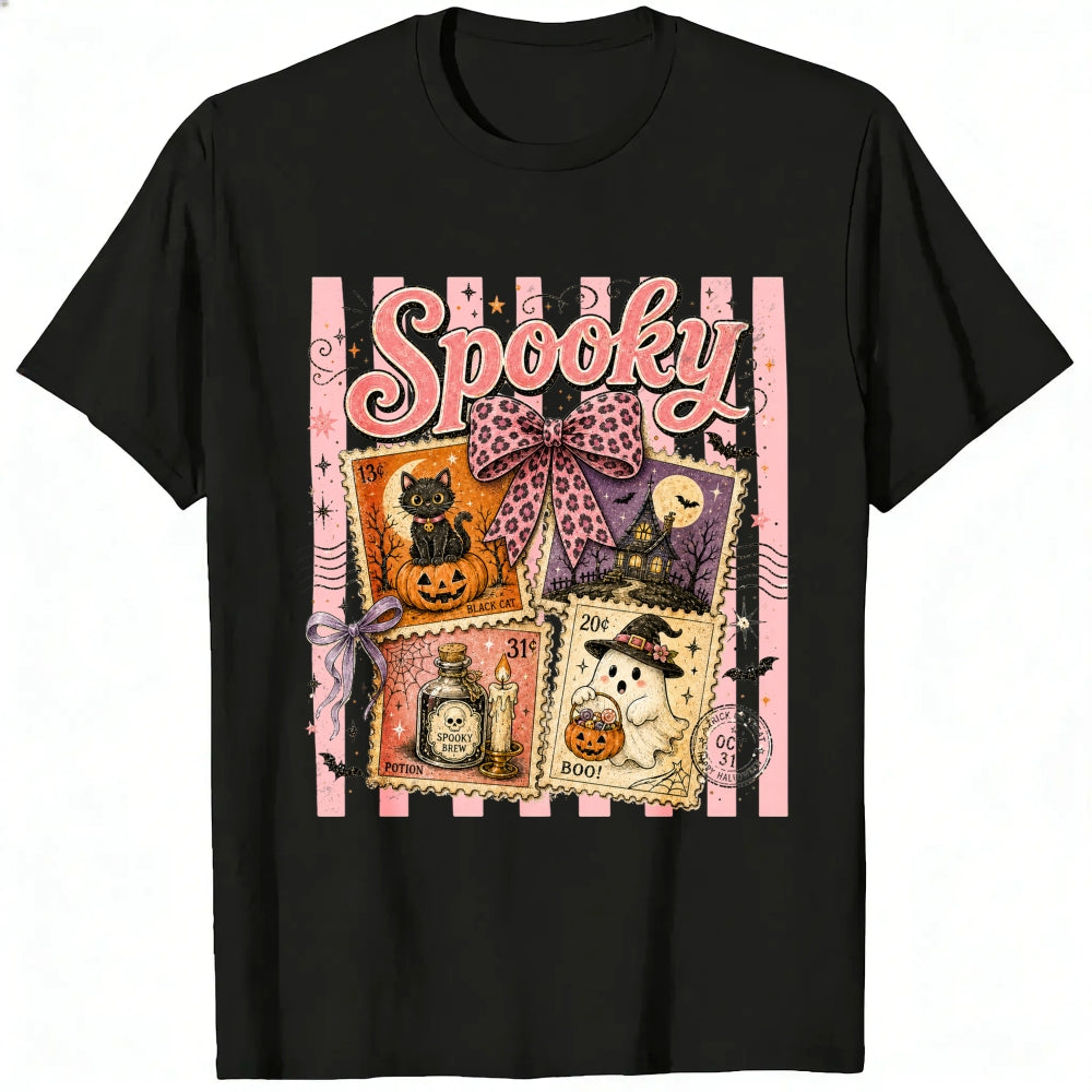 Vintage Halloween Spooky Stamps Classic T-Shirt