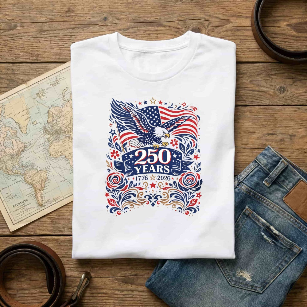 Patriotic American Eagle Design Classic T-Shirt 250 Years 1776 To 2026 Celebration