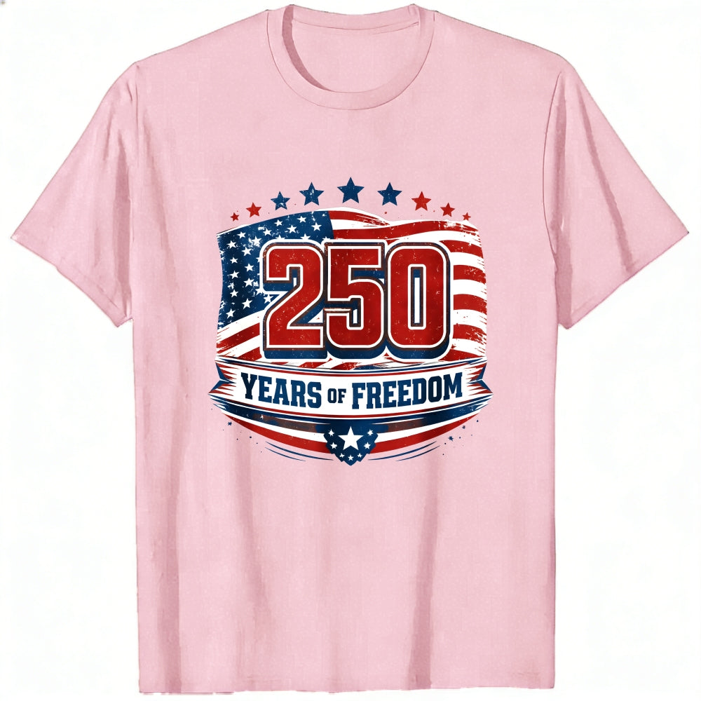 Patriotic American Flag Design Classic T-Shirt 250 Years Of Freedom