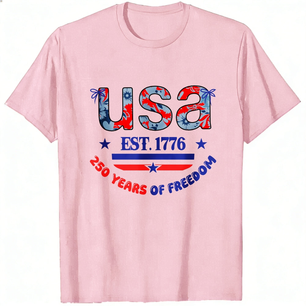Patriotic Usa Flag Design Classic T-Shirt 250 Years Of Freedom Celebration