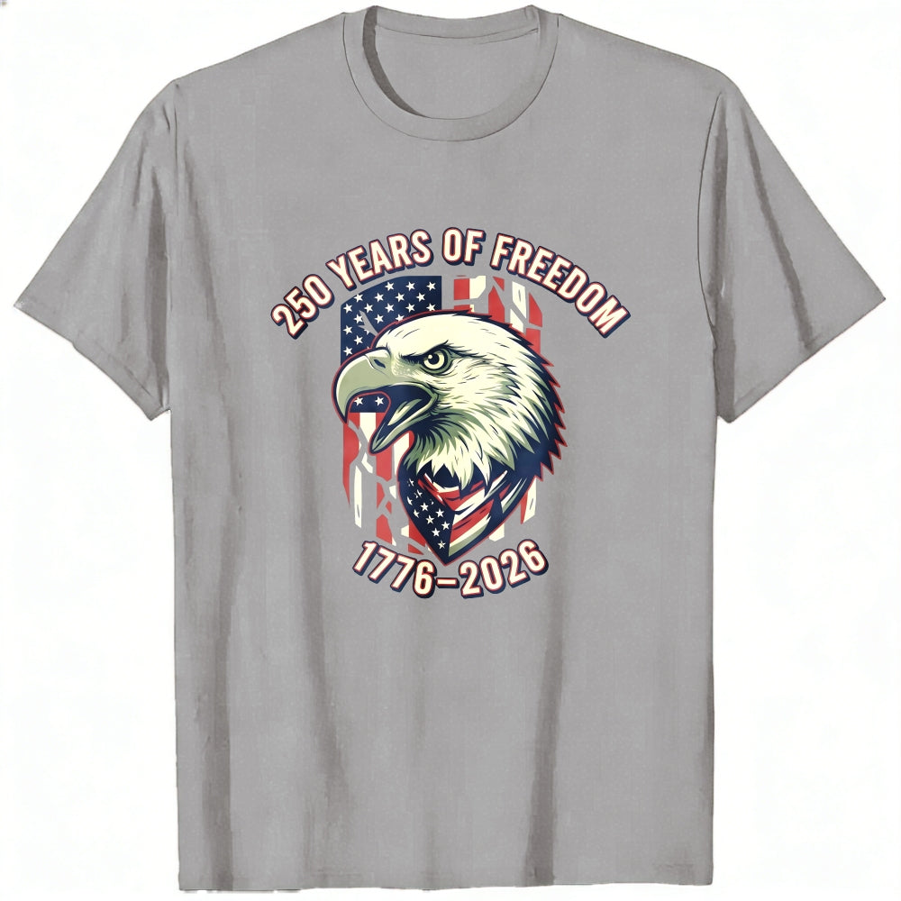 American Eagle Patriotic Design Classic T-Shirt 250 Years Of Freedom 1776 2026