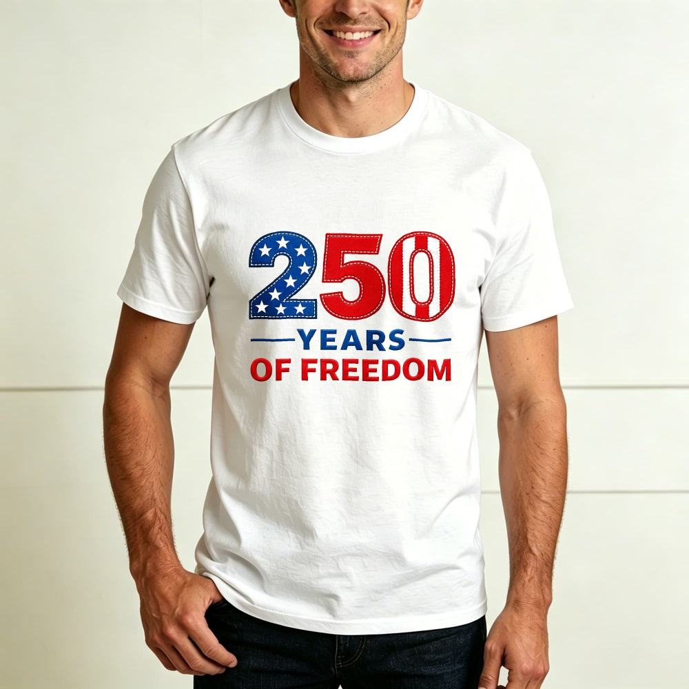 Patriotic American Flag Design Classic T-Shirt 250 Years Of Freedom