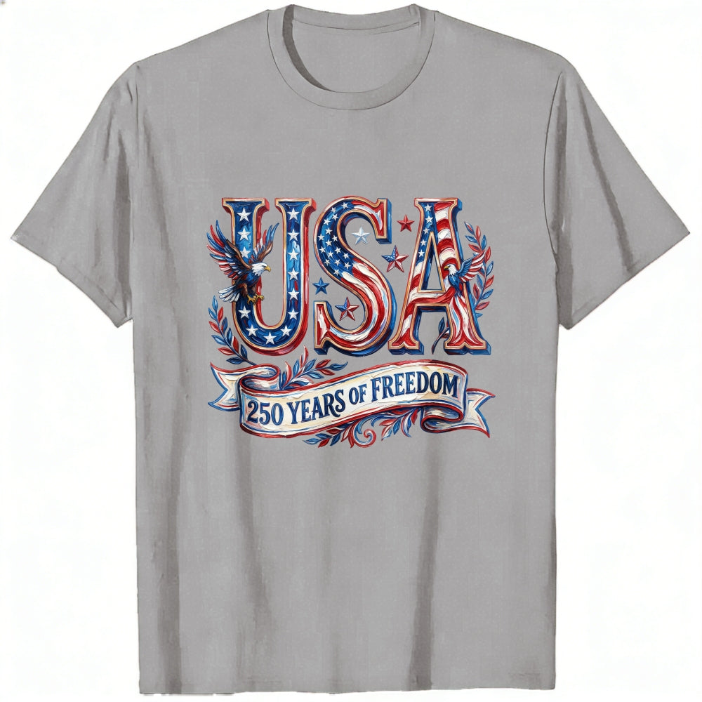 Patriotic American Flag Design Classic T-Shirt Usa 250 Years Of Freedom