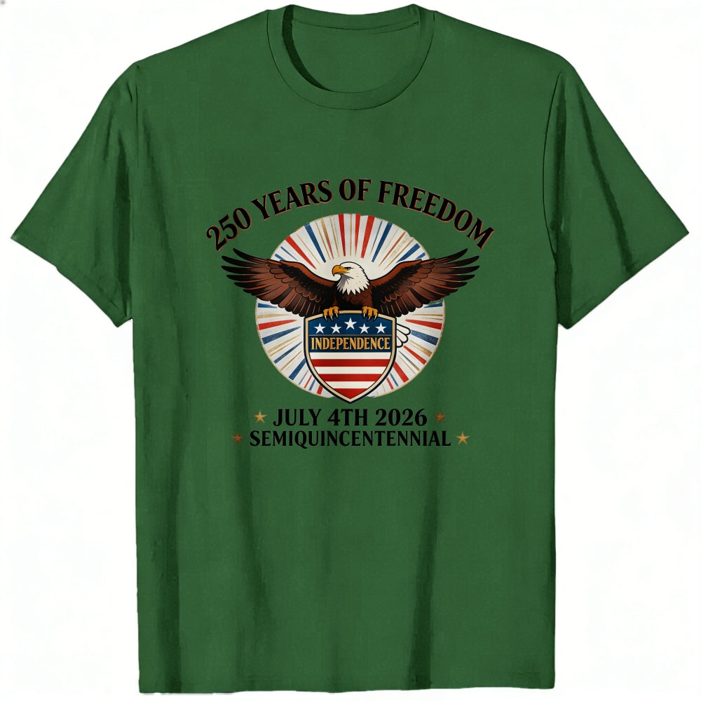 Patriotic American Eagle Design Classic T-Shirt 250 Years Of Freedom Independence Day 2026 Semiquincentennial