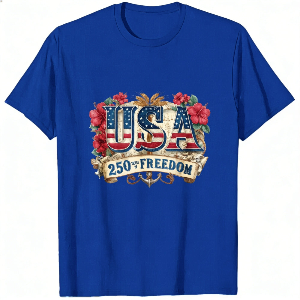 Patriotic American Flag Design Classic T-Shirt USA 250 Years Freedom