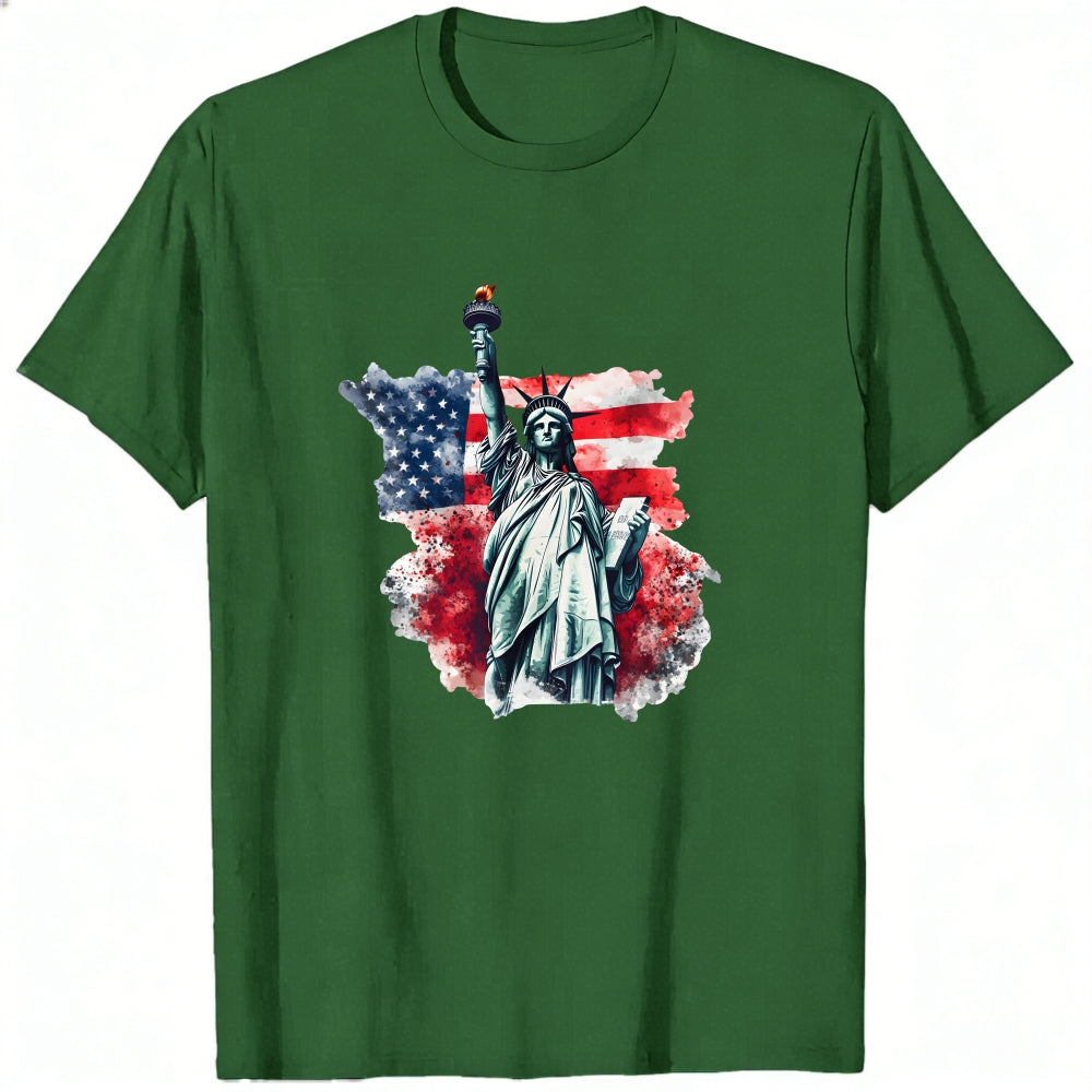 Patriotic American Flag Statue Of Liberty Classic T-Shirt