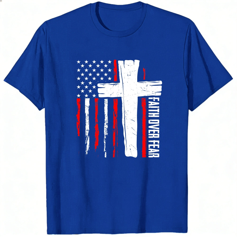 American Flag Cross Design Classic T-Shirt