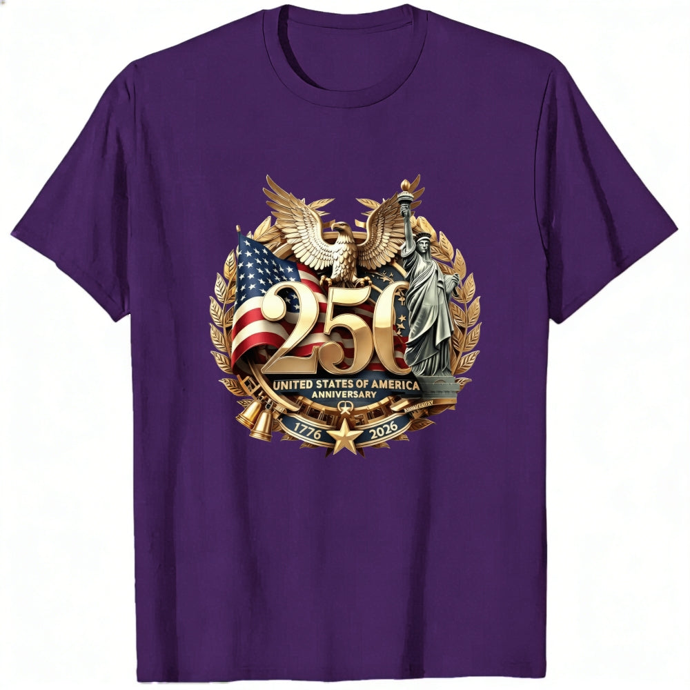 Patriotic American Eagle And Statue Of Liberty Classic T-Shirt 250th Anniversary United States Of America 1776 2026