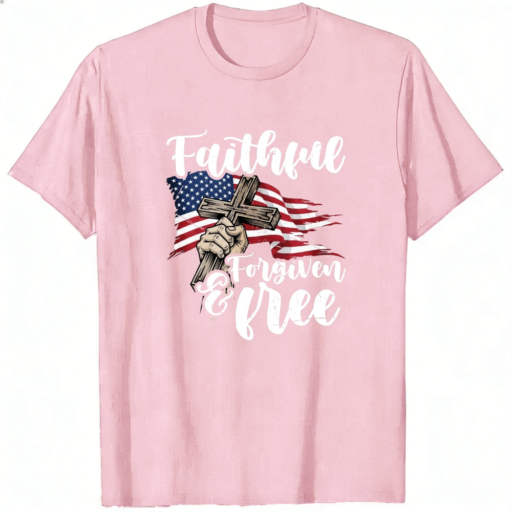 Patriotic Christian Faithful And Free Classic T-Shirt