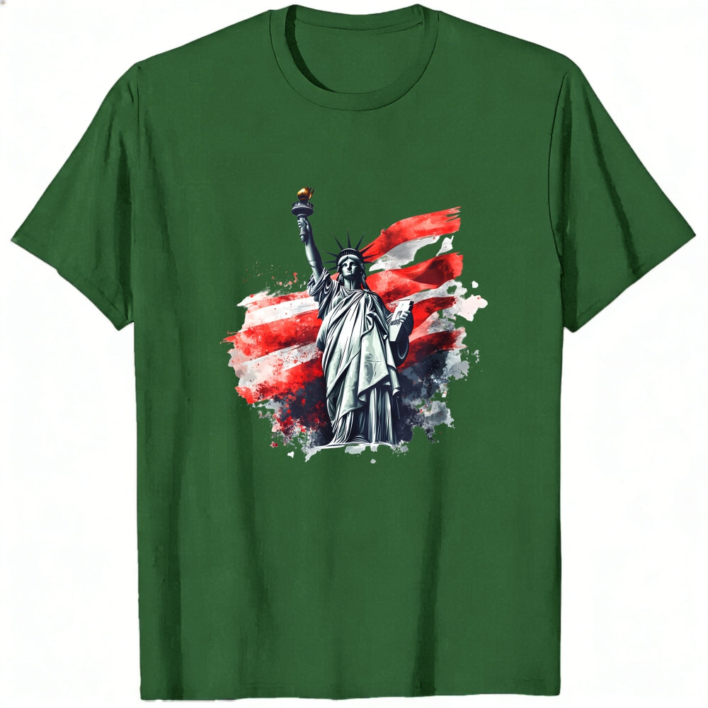 Patriotic American Flag Statue Of Liberty Classic T-Shirt