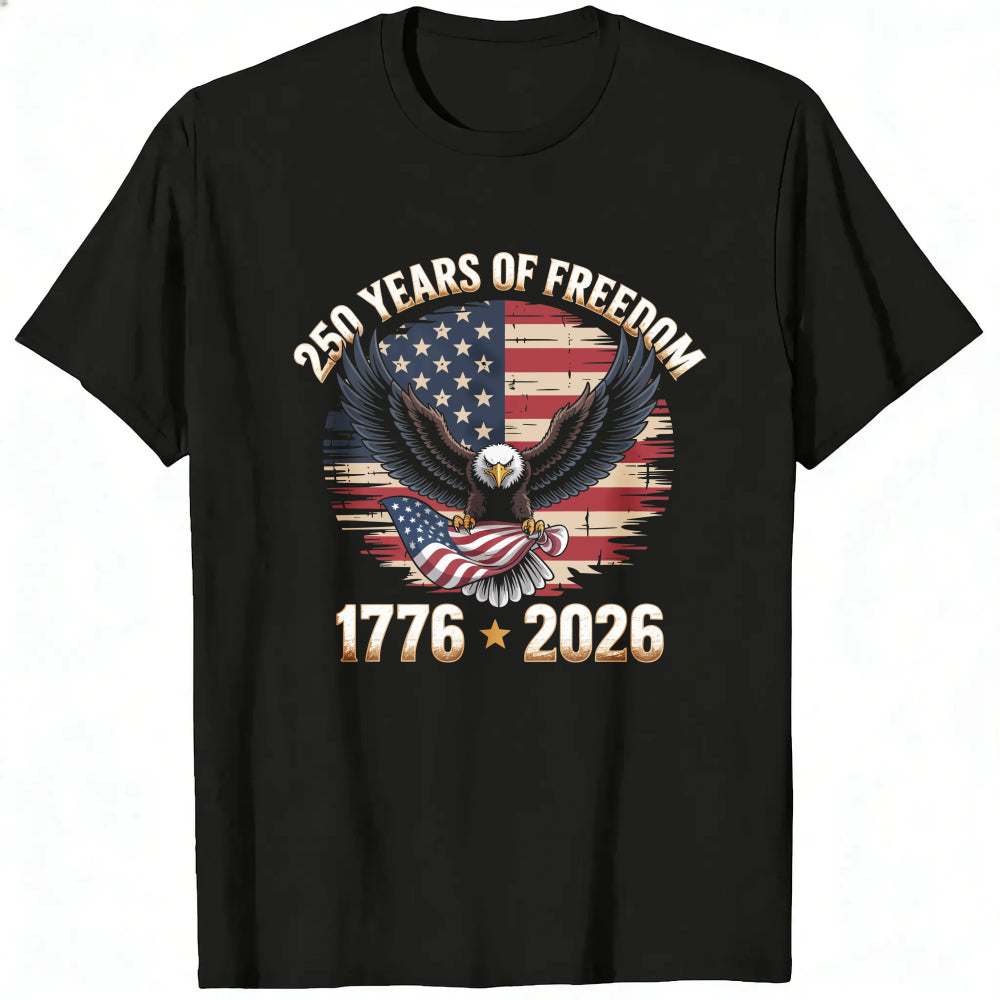 Patriotic Eagle American Flag 250 Years Of Freedom 1776 2026 Classic T-Shirt