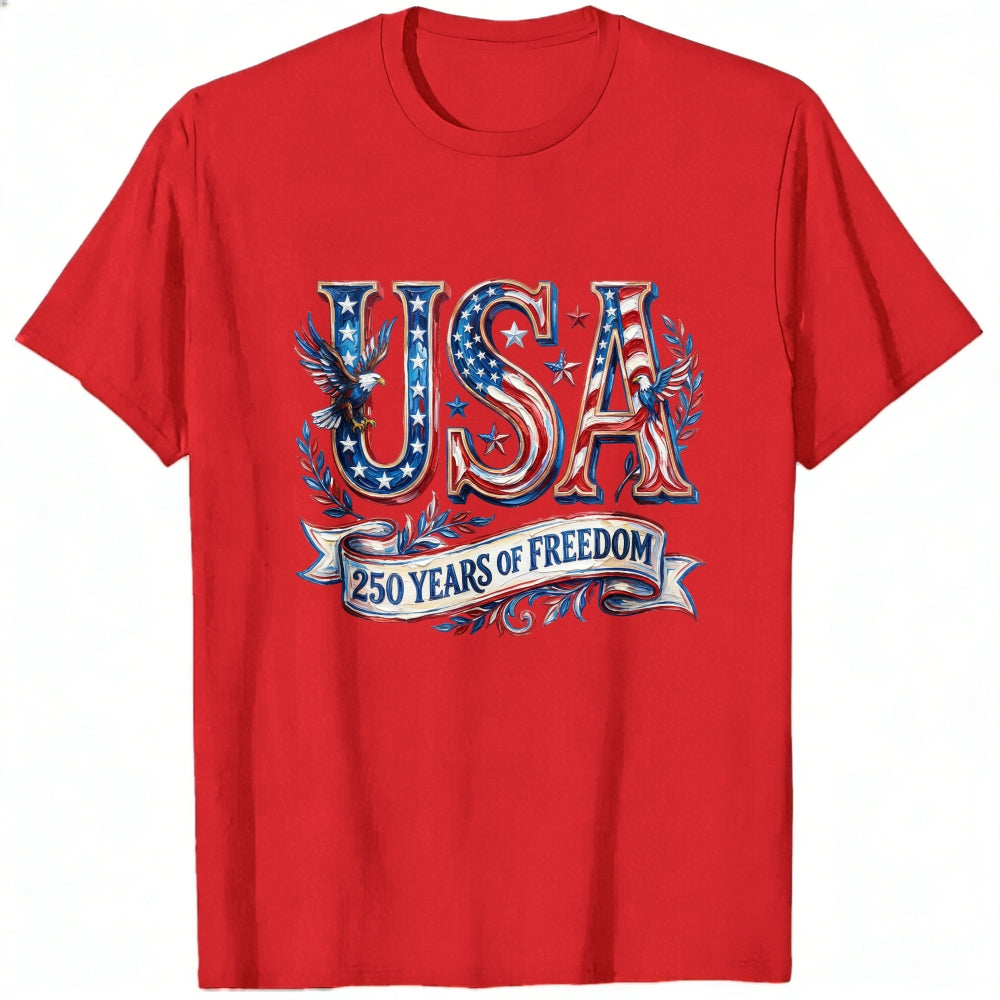 Patriotic American Flag Design Classic T-Shirt Usa 250 Years Of Freedom