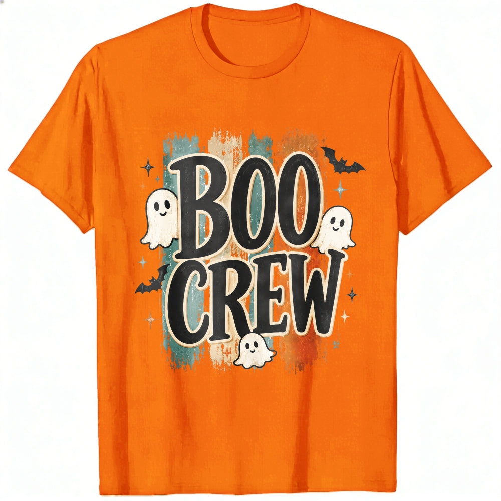 Halloween Retro Boo Crew Ghosts Bats Classic T-Shirt