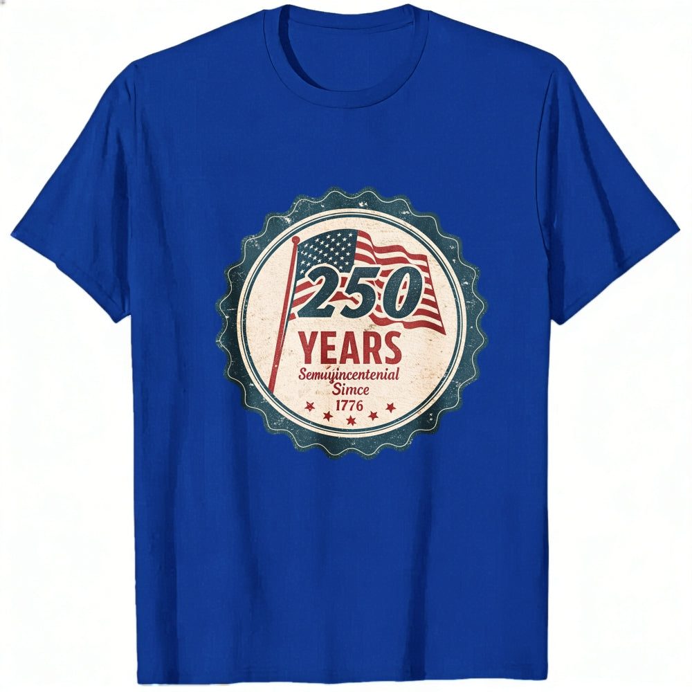 Patriotic American Flag 250 Years Semi Bicentennial Since 1776 Classic T-Shirt