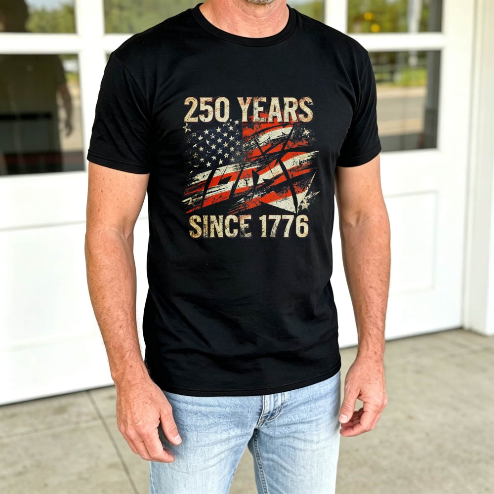 Patriotic American Flag Design Classic T-Shirt 250 Years Since 1776