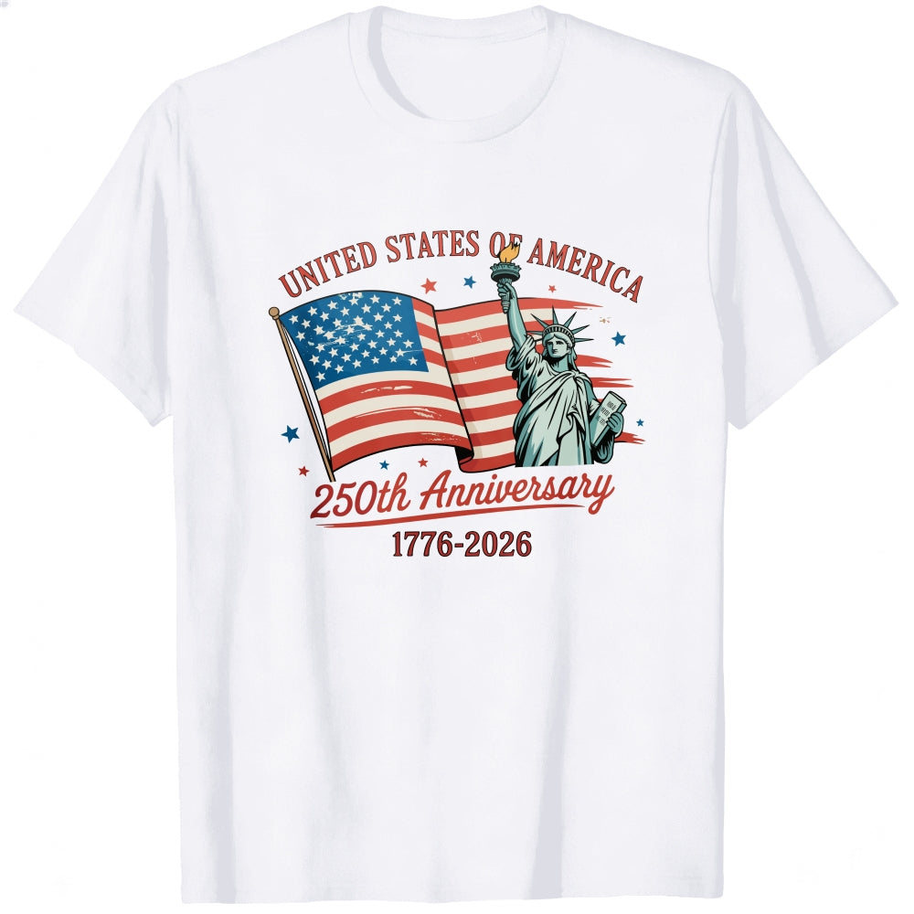 Patriotic American Flag And Statue Of Liberty Classic T-Shirt 250th Anniversary 1776 2026