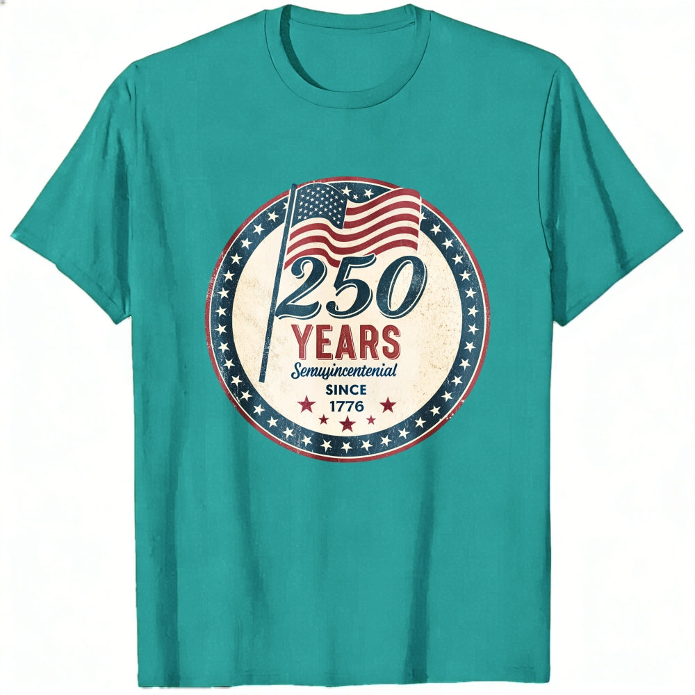 Patriotic American Flag 250 Years Semiquincentennial Since 1776 Classic T-Shirt