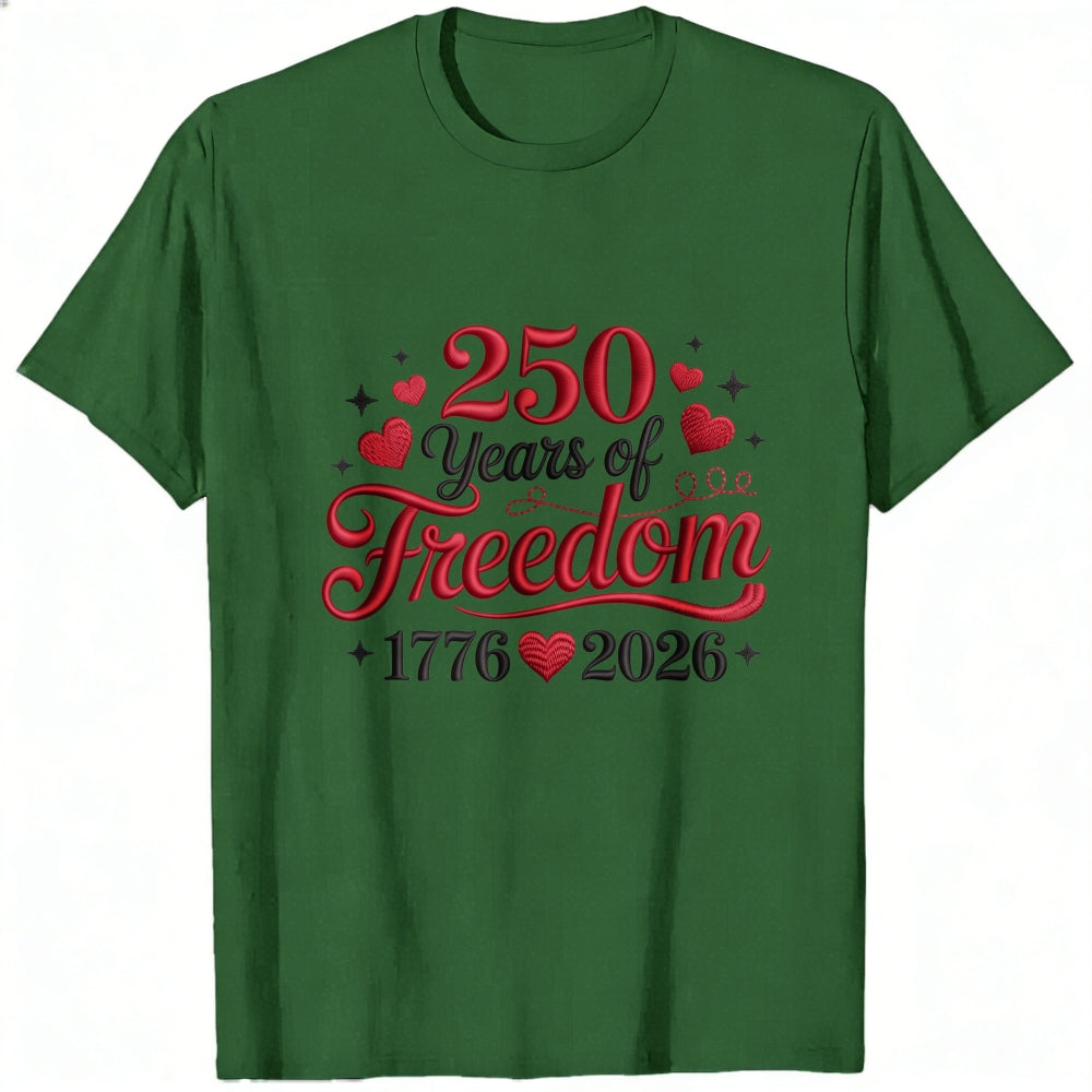 Patriotic American Independence Day 250 Years Of Freedom 1776 2026 Classic T-Shirt