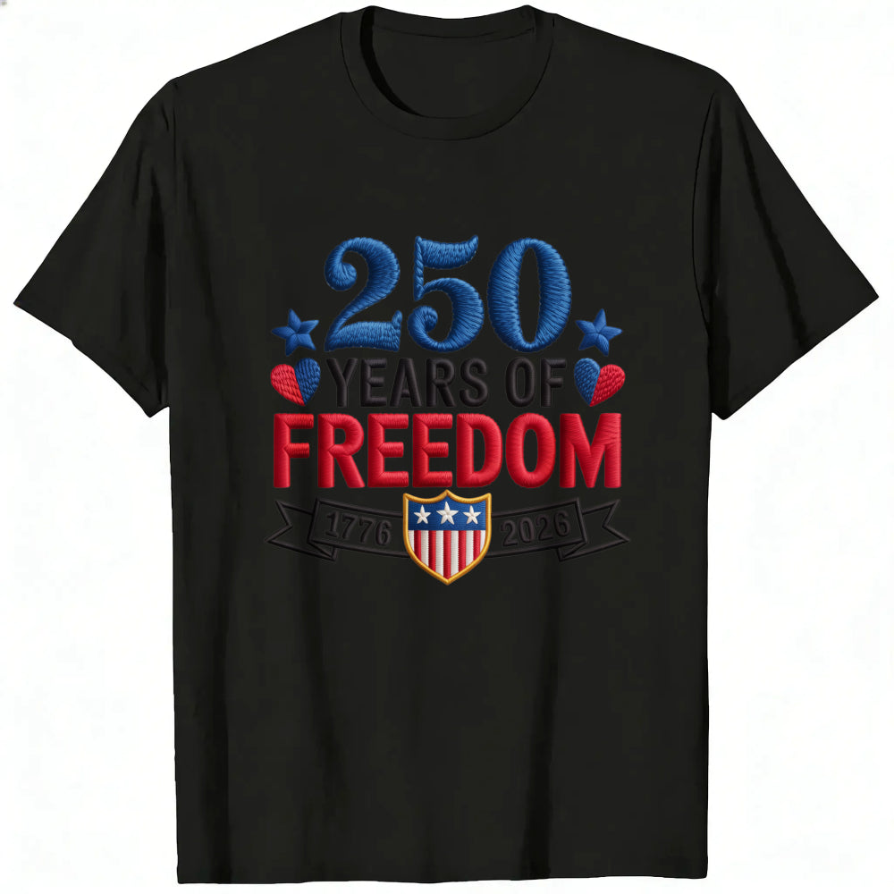 Patriotic American Independence Day 250 Years Of Freedom Classic T-Shirt