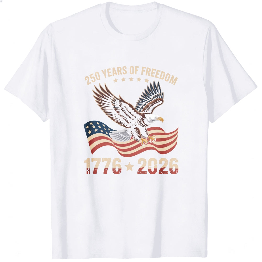 Patriotic Eagle American Flag 250 Years Of Freedom 1776 2026 Classic T-Shirt