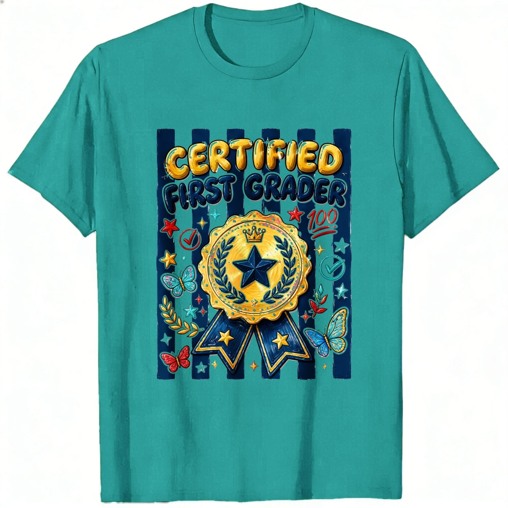 Cute Certified First Grader Badge Classic T-Shirt