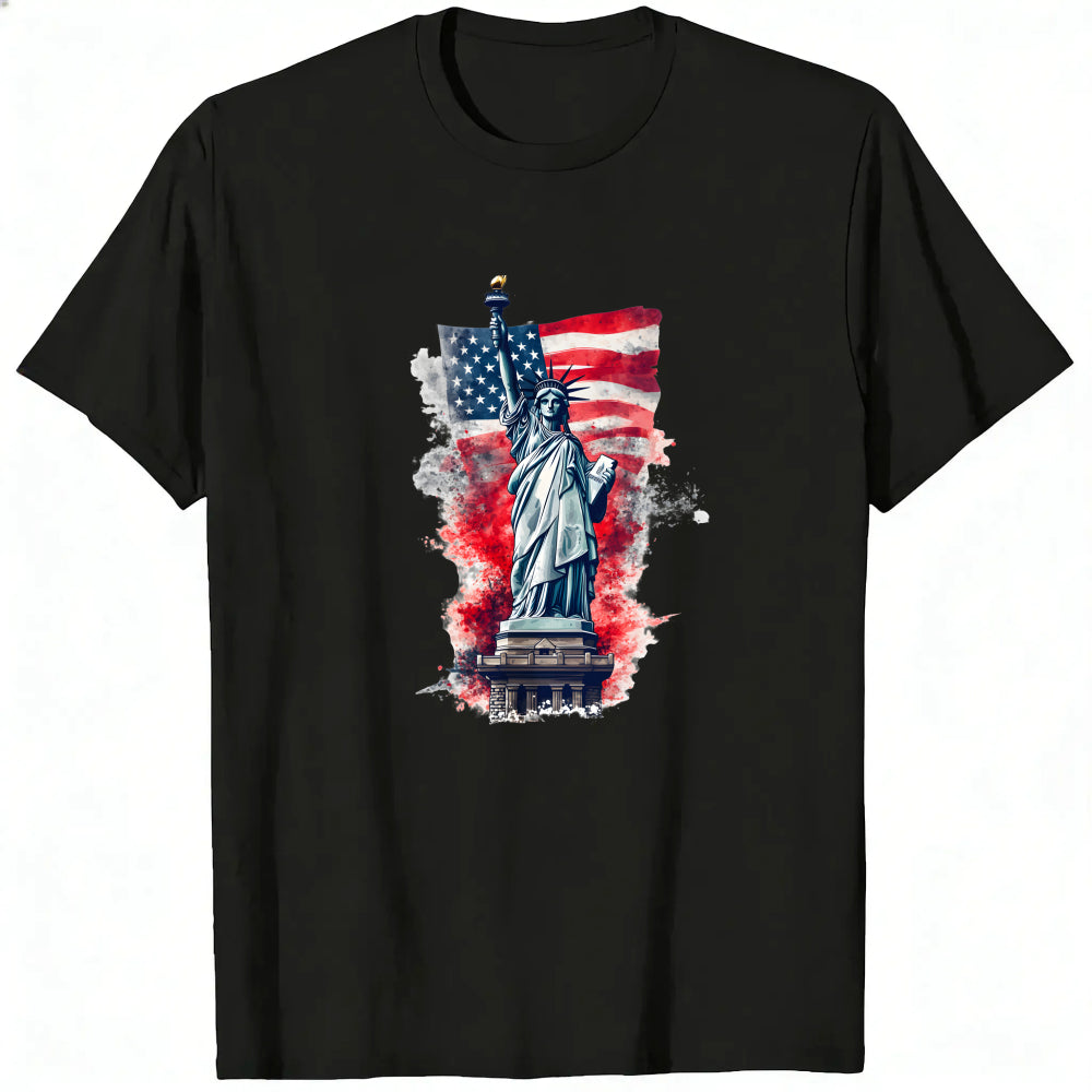 American Flag Statue Of Liberty Classic T-Shirt