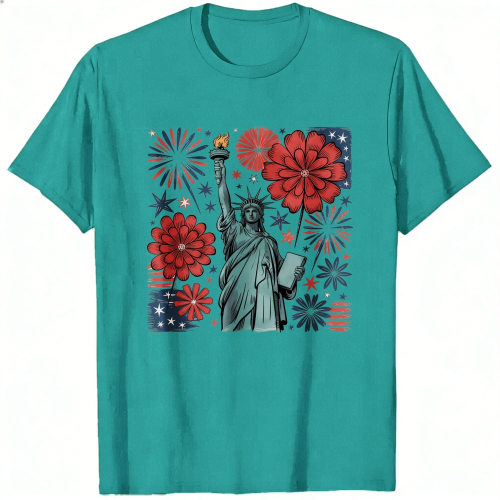 Patriotic American Flag Statue Of Liberty Classic T-Shirt
