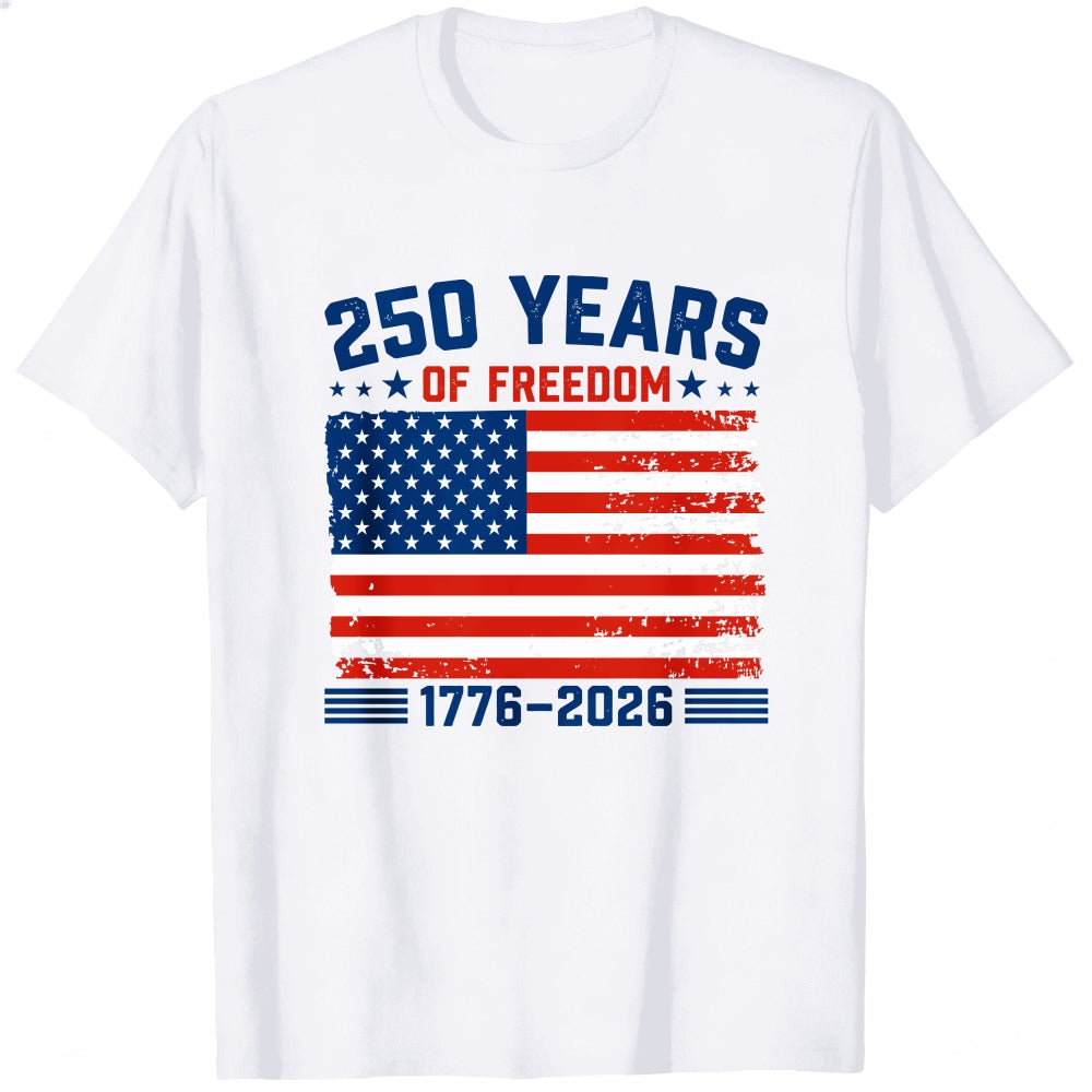 Patriotic American Flag Design Classic T-Shirt 250 Years Of Freedom 1776 2026