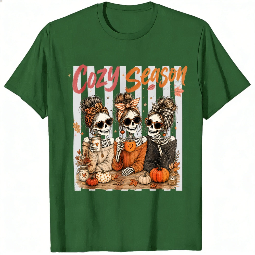 Cozy Autumn Skeletons Girls Pumpkin Spice Classic T-Shirt