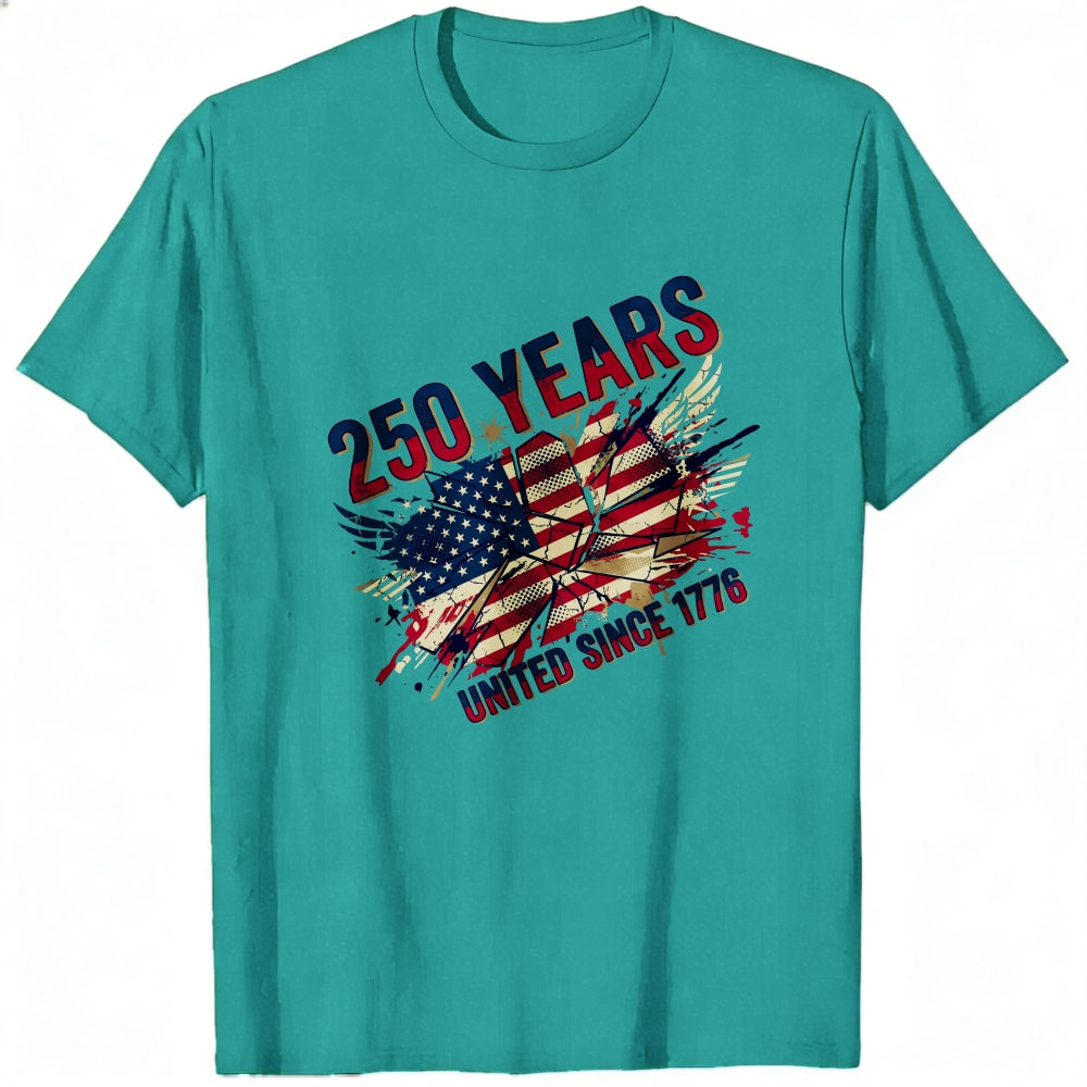 Patriotic American Flag Design Classic T-Shirt 250 Years United Since 1776