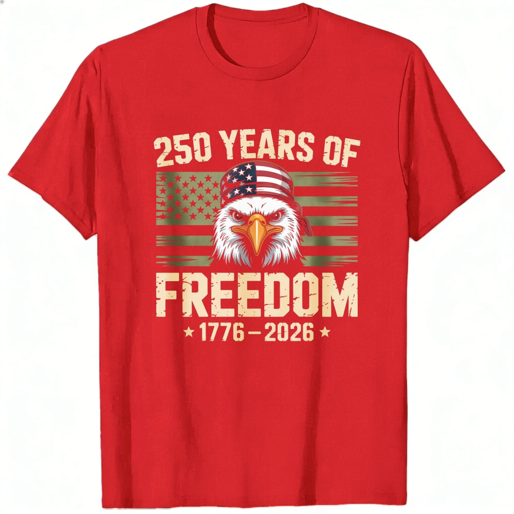 Patriotic Eagle American Flag Classic T-Shirt 250 Years Of Freedom 1776 2026