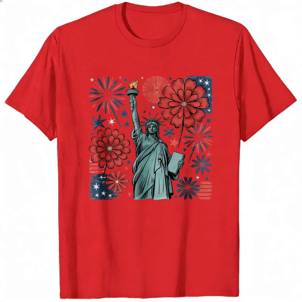 Patriotic American Flag Statue Of Liberty Classic T-Shirt