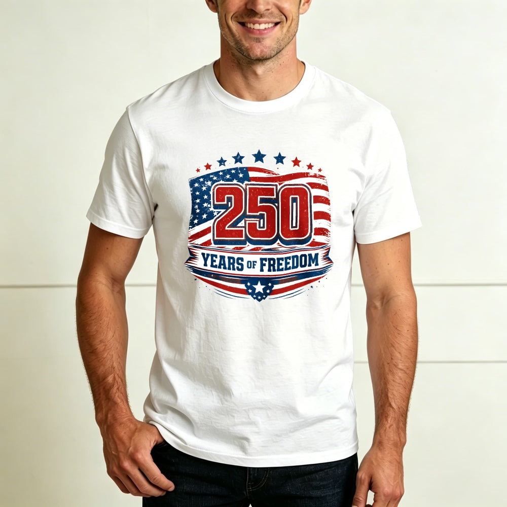 Patriotic American Flag Design Classic T-Shirt 250 Years Of Freedom
