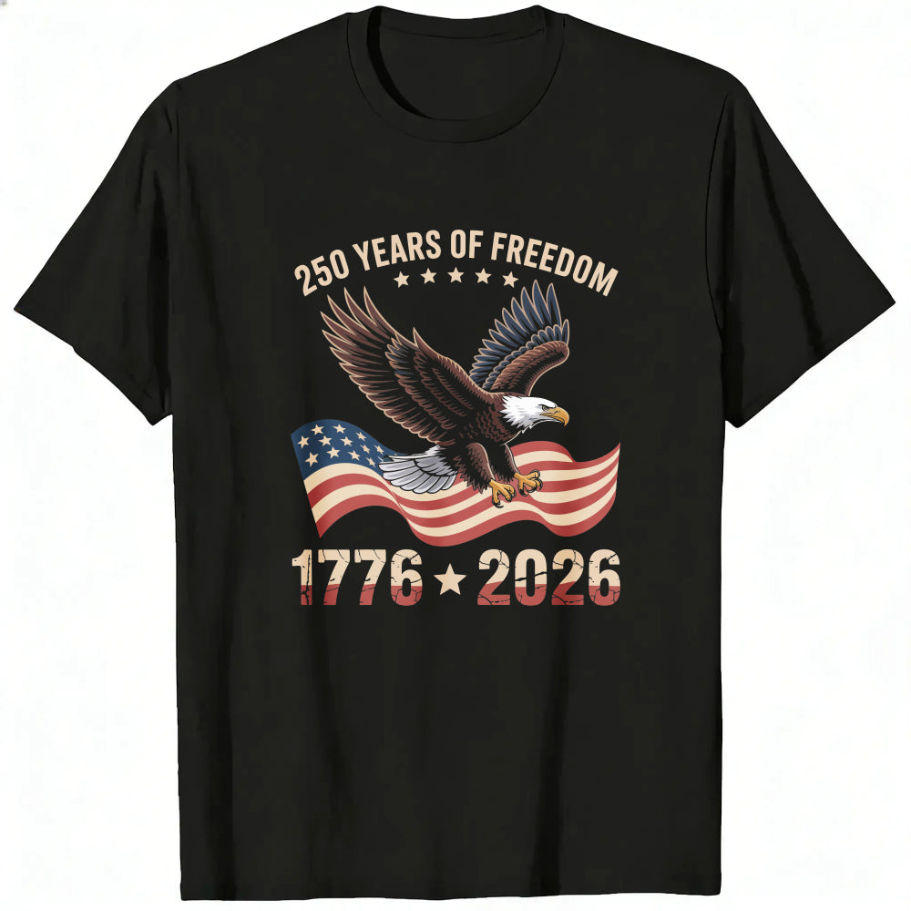 Patriotic Eagle American Flag 250 Years Of Freedom 1776 2026 Classic T-Shirt