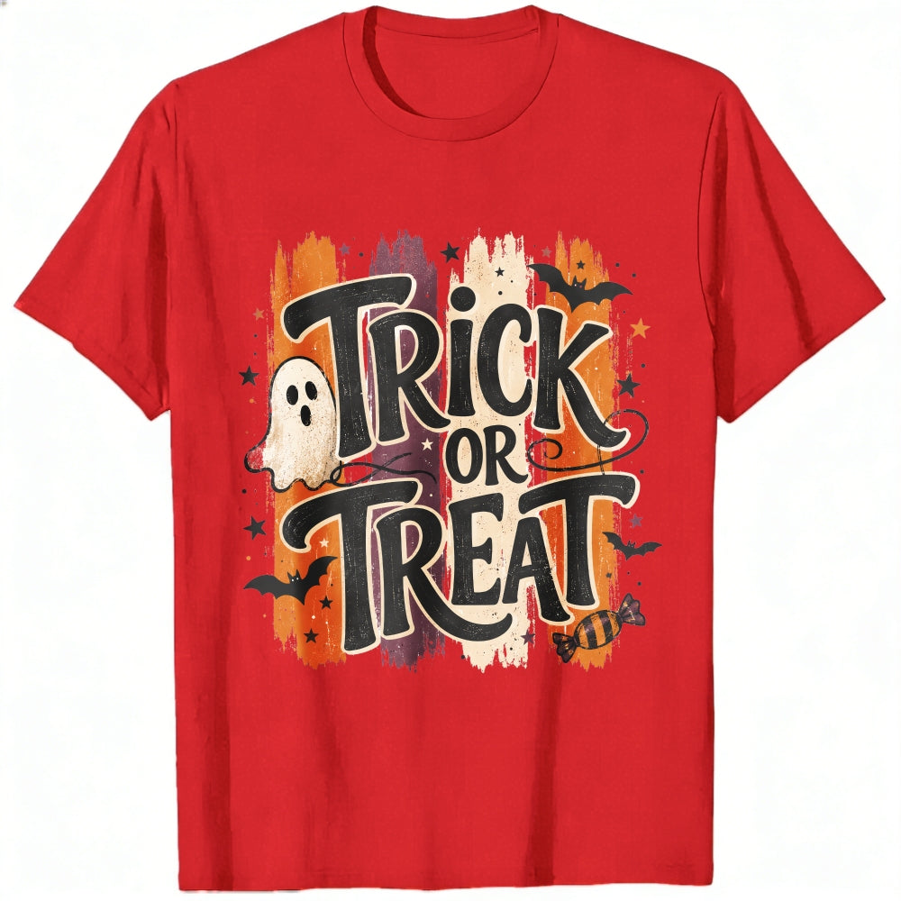 Halloween Vintage Trick Or Treat Ghost Bat Classic T-Shirt