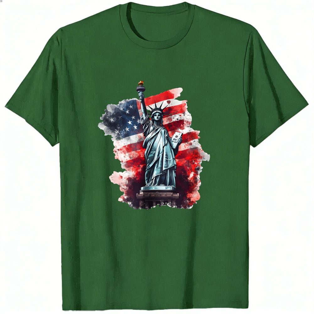 American Flag Statue Of Liberty Classic T-Shirt