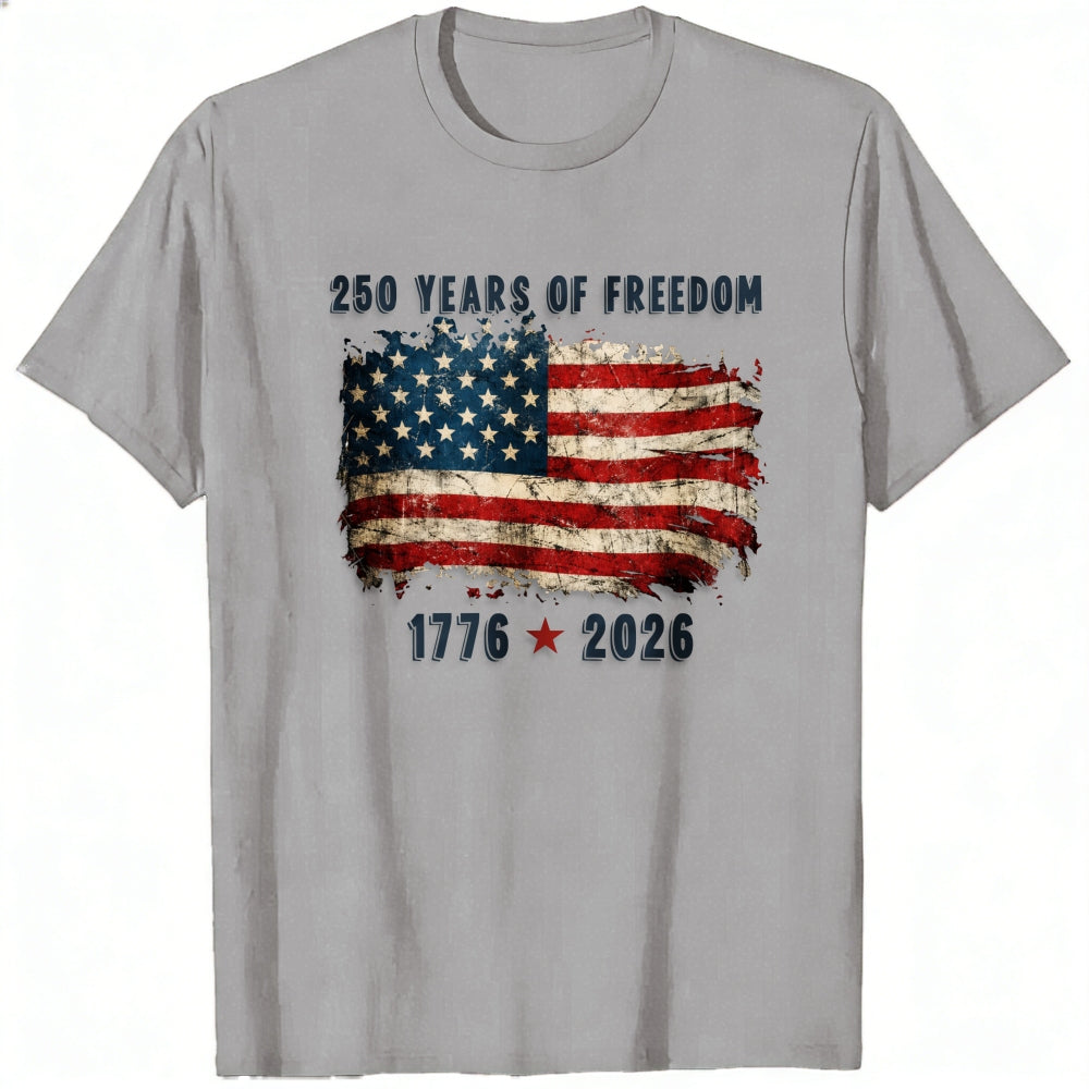 Patriotic American Flag Design Classic T-Shirt 250 Years Of Freedom 1776 2026