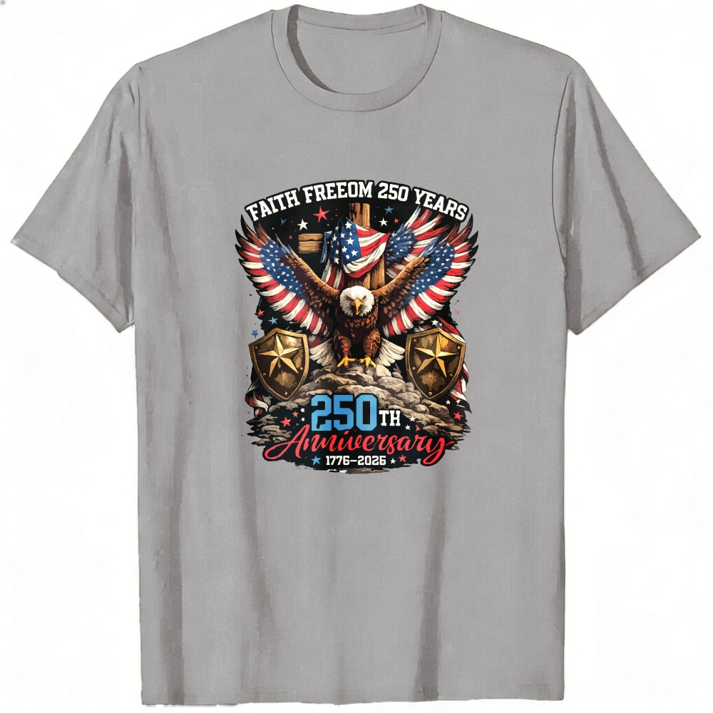 Patriotic Eagle American Flag Classic T-Shirt 250th Anniversary 1776 2026 Faith Freedom