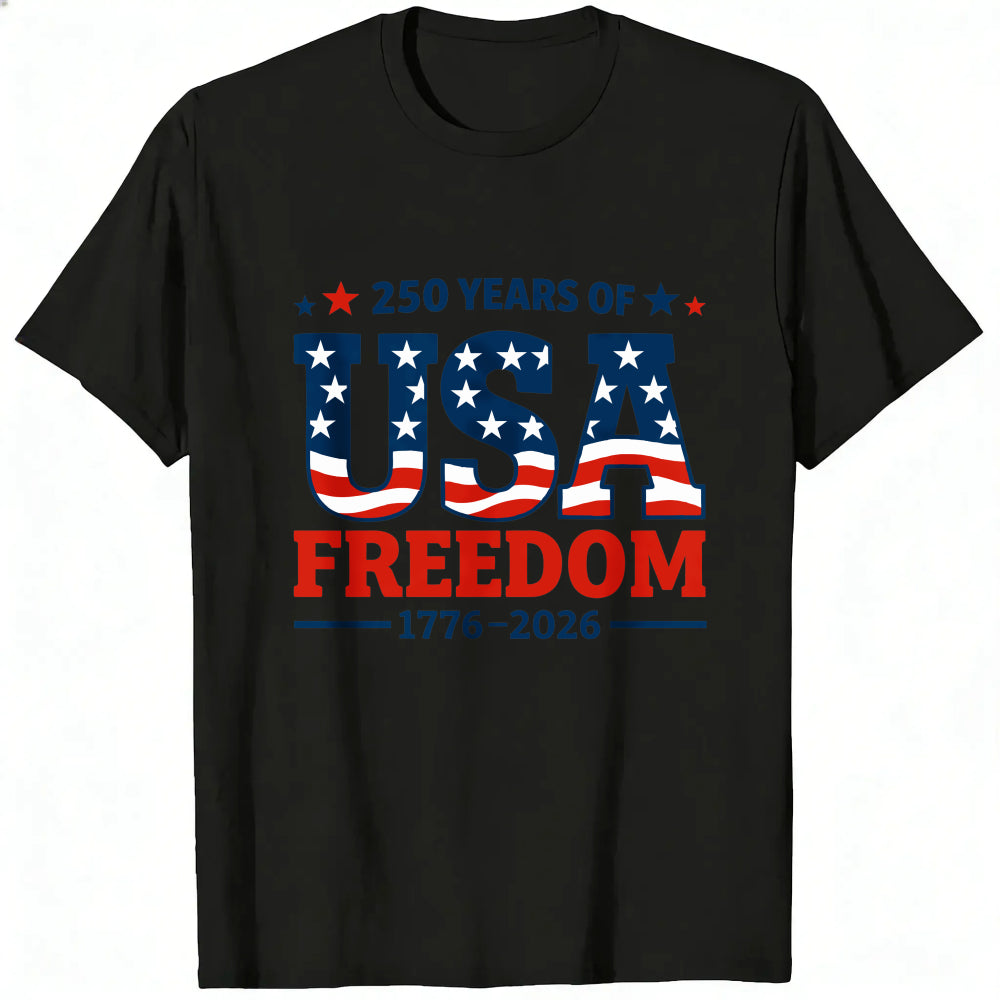 Patriotic American Flag Design Classic T-Shirt 250 Years Of Usa Freedom 1776 2026