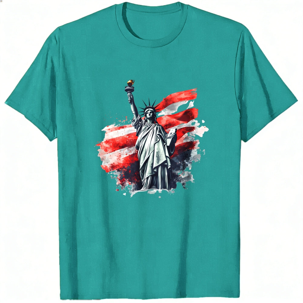 Patriotic American Flag Statue Of Liberty Classic T-Shirt
